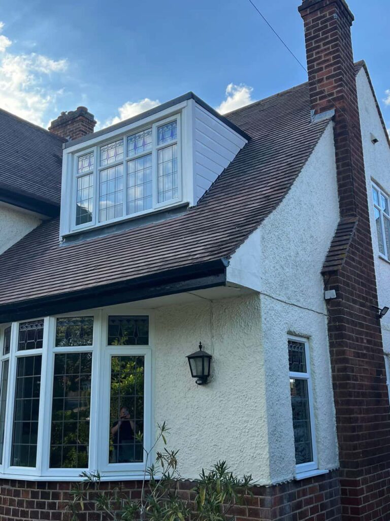 This is a photo of a dormer window which has just had some repairs carried out where the roof and the dormer meet. Works carried out by Stourbridge Roofing Repairs